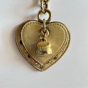 Kathy Van Zeeland Gold Heart Key & Card Holder